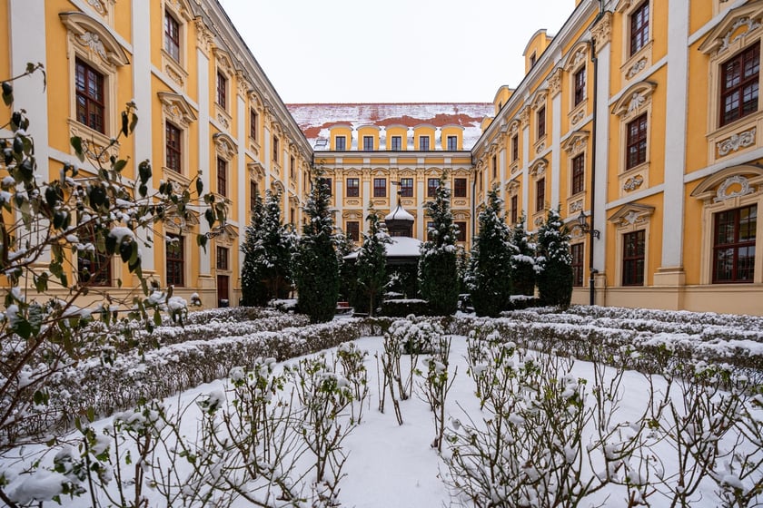 Wirydarz w budynku Wydziału Filologicznego przy pl. Nankiera